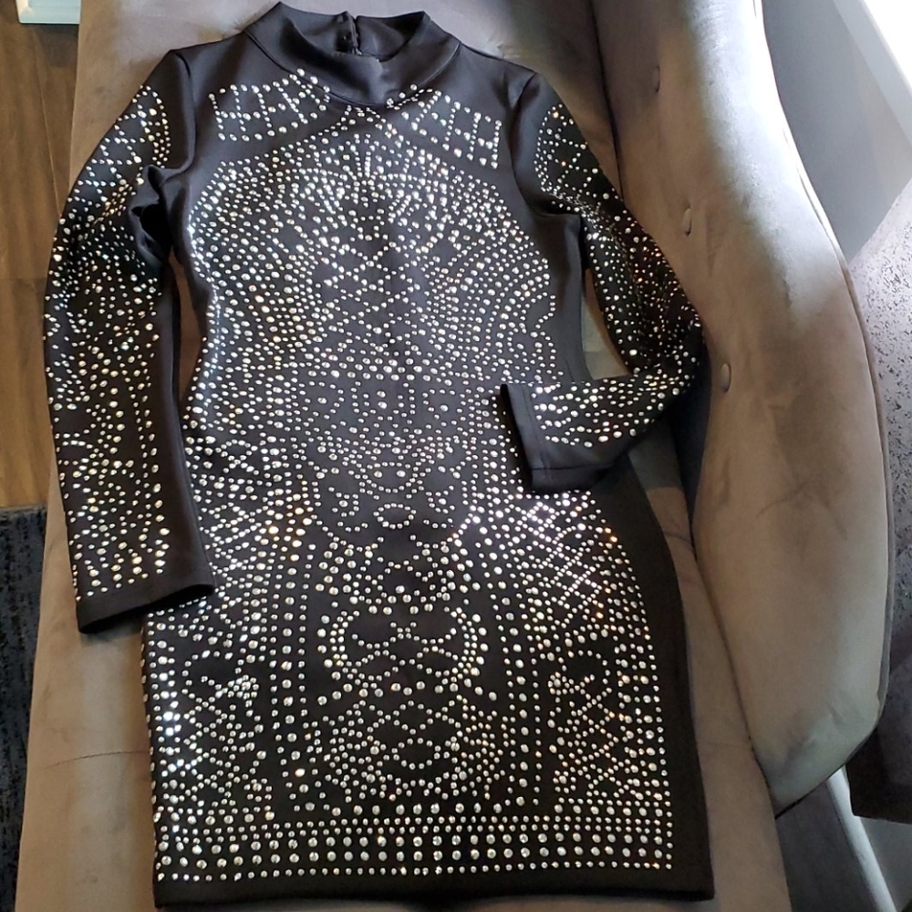 Studded Little Black Dress - Picture 3 of 5